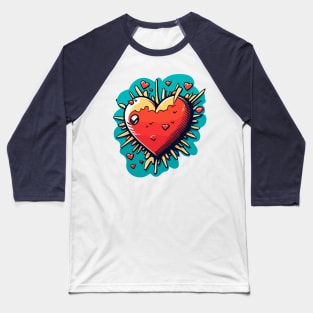 Street art style heart Baseball T-Shirt